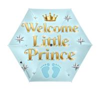 Golden Welcome Little Prince Baby Design UV50+Ombrello Apertura Automatica In Spiaggia Ombrelli Resistente Al Vento per Pioggia Grande Auto Aperto