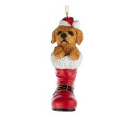 Goldendoodle Babbo Natale Stivale Ornamento