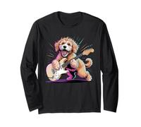 Goldendoodle - Chitarra per Cani Star Rock And Roll Goldendoodle Maglia a Manica