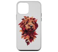 Goldendoodle Labradoodle autunno foglie autunno cane scarabocchio mamma Custodia per iPhone 12 mini