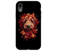 Goldendoodle Labradoodle autunno foglie autunno cane scarabocchio mamma Custodia per iPhone XR