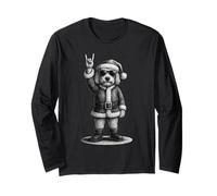 Goldendoodle Rock Music Christmas Amante dei Cani Maglia a Manica