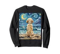 Goldendoodle Starry Night Dog at The Beach Opera d'Arte Felpa