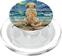Goldendoodle Starry Night Dog at the Beach Opera d'arte PopSockets PopGrip per MagSafe
