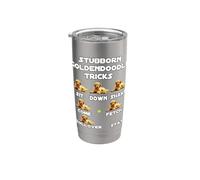 Goldendoodle testardo Trucchi divertenti Barzellette sarcastiche sul cane Bicchiere termico in acciaio inox doppia parete