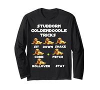 Goldendoodle testardo Trucchi Divertenti Barzellette sarcastiche sul Cane Maglia a Manica