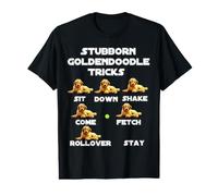 Goldendoodle testardo Trucchi Divertenti Barzellette sarcastiche sul Cane Maglietta con Stampa Grafica Economica