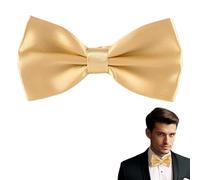 Goldene Fliege Herren - Elegante & Verstellbare Fliege mit Glänzender Oberfläche und Hakenverschluss, Perfekt für Smokinghemden & Formelle Anlässe, Anzug-Accessoire