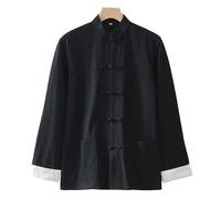 GoldeneAmeisen Uniforme da Tai Chi in Cotone e Lino,Unisex Kung Fu e Arti Marziali Uniforme,Uniformi Tradizionali Cinesi per Tai Chi e Wing Chun,Set da Uomo Tang,per Gli Esercizi Mattutini Quotidiani