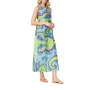 Goldenpoint Donna Copricostume Estivo Samba - Abito Lungo Smanicato con Scollo Tondo e Spalline Larghe in Cotone Fantasia Mandala Taglia M Colore Multicolor