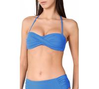 Goldenpoint Donna Costume da Bagno Tache - Parte Alta del Bikini - Fascia con Incrocio Leggermente Imbottita e Spallina Removibile Taglia 3B Colore Celeste