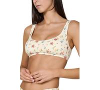 Goldenpoint Donna Intimo - Parte Alta del Completo Intimo - Brassière con Imbottitura Removibile Iris Rose Bouquet in Cotone