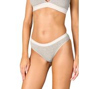 Goldenpoint Donna Intimo - Parte Bassa del Completo Intimo - Slip a Brasiliana con Cotone Monogram Taglia S Colore Grigio