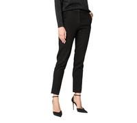 Goldenpoint Donna Jeans Slim Straight con Vita Media con Tasche Bottone e Zip a Scomparsa in Cotone Elasticizzato Taglia S Colore Nero