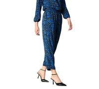 Goldenpoint Donna Leggings Straight Fantasia Optical Art, Colore Blu, Taglia M