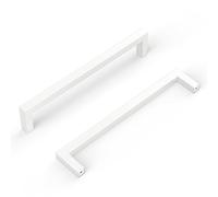Goldenwarm 10 pezzi Maniglie Bianche per Armadio Distanza tra i fori 128 mm, Maniglie per Mobili Bianche, Maniglie per Cucina, Maniglie per Porte Cucina, Maniglie per Mobili, Maniglie per Armadietti
