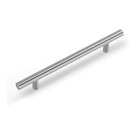 Goldenwarm 10 Pezzi Maniglie Cucina Maniglie per Mobili Argento Maniglie Armadio -LS201BSS128 Maniglie Acciaio Inox Spazzolato Maniglie Cassetti Moderne Maniglie Cameretta Distanza dei Fori 128mm