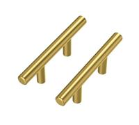 Goldenwarm 10 Pezzi Maniglie per Mobili da Cucina Maniglie Armadio Maniglie Ottone -LS201GD64 Maniglie Oro Maniglie Cassetti Maniglie Vintage Maniglie Porte Maniglie Cameretta Distanza dei Fori 64mm