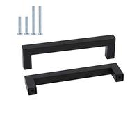 goldenwarm 20 Pezzi Maniglie per Mobili da Cucina Maniglie Nere Maniglie per Mobili Vintage -LSJ12BK128 Maniglie Acciaio Inox Maniglia per Mobili Con Vite per Cassetti Distanza dei Fori 128mm