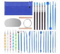 GOLDEROC 33 Pezzi Strumenti per Argilla da Modellare Kit, Kit Ceramica Fai da Te da Modellare, Polymer Clay Tools Pottery Kit, Air Dry Clay Kit Adulti Argilla Polimerica per Modellazione Carving