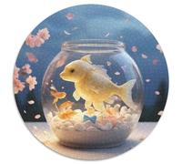 Goldfish 1000 Pezzi Puzzle Giochi Di Puzzle Cute Pets Puzzle Circolare Puzzle Classico Puzzle Creativo Giocattolo Antistress Regali Decorativi Per Bambini (67.5x67.5cm)
