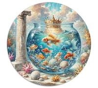 Goldfish 1000 Pezzi Puzzle Giochi Di Puzzle Cute Pets Rotonda Puzzle Giochi Intellettuali Per Adulti E Bambini Puzzle Creativo Giocattolo Antistress Giochi Regali Unici (67.5x67.5cm)