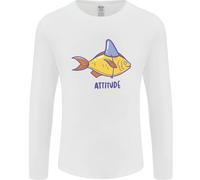 Goldfish Attitude Great White Shark Wannabe Uomo Long Sleeve T-Shirt