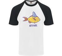 Goldfish Attitude Great White Shark Wannabe Uomo S/S Baseball T-Shirt
