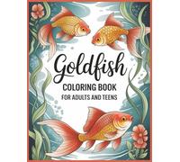 Goldfish Coloring Book for Adults and Teens: 60 Detailed Line art Images for Aquarium Lovers Large Print