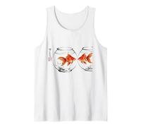 Goldfish Japanese Ink Painting Sumi-E Traditional Art Print Canotta