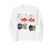 Goldfish Japanese Ink Painting Sumi-E Traditional Art Print Felpa