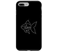 Goldfish Love Line Art Acquario Amante dei Pesci Koi Vibes Custodia per iPhone 7 Plus/8 Plus