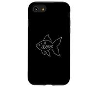 Goldfish Love Line Art Acquario Amante dei Pesci Koi Vibes Custodia per iPhone SE (2020) / 7 / 8