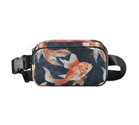 Goldfish - Marsupio carino per donne e uomini, mini borsa a tracolla, accessorio da viaggio con cinghia regolabile, per viaggi, vacanze, corsa, pesce rosso, taglia unica, Pesce rosso, Taglia unica