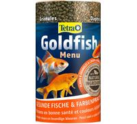 Goldfish Menu Mix di cibo per pesci 4in1 con crisp fiocchi granuli e dafnie per