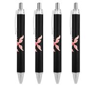 Goldfish - Penna a sfera con inchiostro blu, scrittura liscia, per ufficio e scuola, 4 pezzi, come immagine 1