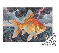 Goldfish Puzzle 1000 Pezzi Puzzle Per Adulti E Ragazzi Violent Storm Puzzle Difficile Sfida Puzzle Per Gioco Familiare Regalo Per Amore E Amico 1000pcs (75x50cm)