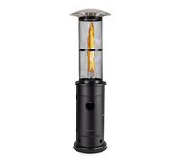 Goldflame riscaldatore a gas per terrazza 11,2 kW vetro temperato mobile in acciaio inox