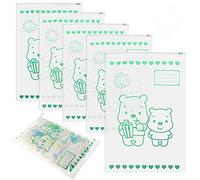 GOLDGE 10 Bustine Neonato Sacchetti, Corredino Neonato, Buste Trasparenti con Cursore, Verde Eco-friendly Colore, per Nascita, Sigillate PE Glassato, 34 * 24 cm