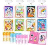 GOLDGE 24 Libri da Colorare con Acqua per Bambini, Riutilizzabili | Mini Libro Magico da Colorare ad Acqua, Kit Pittura Giocattolo Regalini Fine Festa Compleanno per Ragazzi Ragazze Bambini