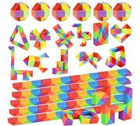GOLDGE 24 Pack Mini Colorato Serpente Magico, 24 Blocchi Giocattolo Twist Cubo Puzzle Gadget Bambini Regalini Fine Festa Compleanno per Ragazzi