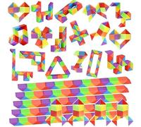 GOLDGE Magic Snake - Set di 24 blocchi di puzzle con serpente magico, regalo di compleanno per bambini, 5-10 anni, regalo per gli ospiti e piccoli regali