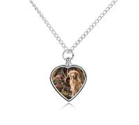 Goldhair, collana con ciondolo a forma di cuore per ceneri di cane, collana commemorativa per la cremazione