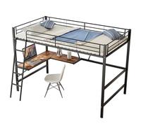 GoldiCoo Letto a soppalco 90x200 metallo con scrivania per bambini giovani adulti - scala