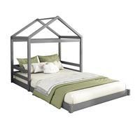 Goldicoo Montessori Letto a pavimento Letto Casa 140X200 - Lettino in legno con rete a doghe