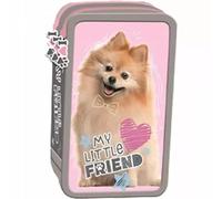 Goldkids – Astuccio a 3 scomparti – motivo cane – per ragazze e ragazzi