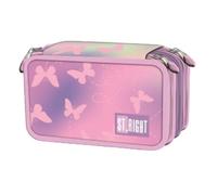 Goldkids - Astuccio 3 scomparti - Astuccio per ragazze e ragazzi - Astuccio a 3 scomparti, farfalla, 3-fähig, Astuccio