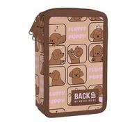 Goldkids - Astuccio a 3 scomparti - Astuccio per ragazze e ragazzi - Astuccio a 3 scomparti - Astuccio imbottito per la scuola e il quaderno dei compiti a casa, Cane 4, 3-fähig, Astuccio