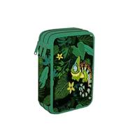 Goldkids - Astuccio a 3 scomparti - Astuccio per ragazze e ragazzi - Astuccio a 3 scomparti - Astuccio per studenti - Motivo tropicale