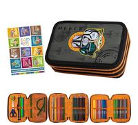 Goldkids - Astuccio a 3 scomparti - Astuccio per ragazze e ragazzi - Astuccio a 3 scomparti - Astuccio per studenti - Astuccio e quaderno per i compiti a casa, Mandalorian, xl, Classico